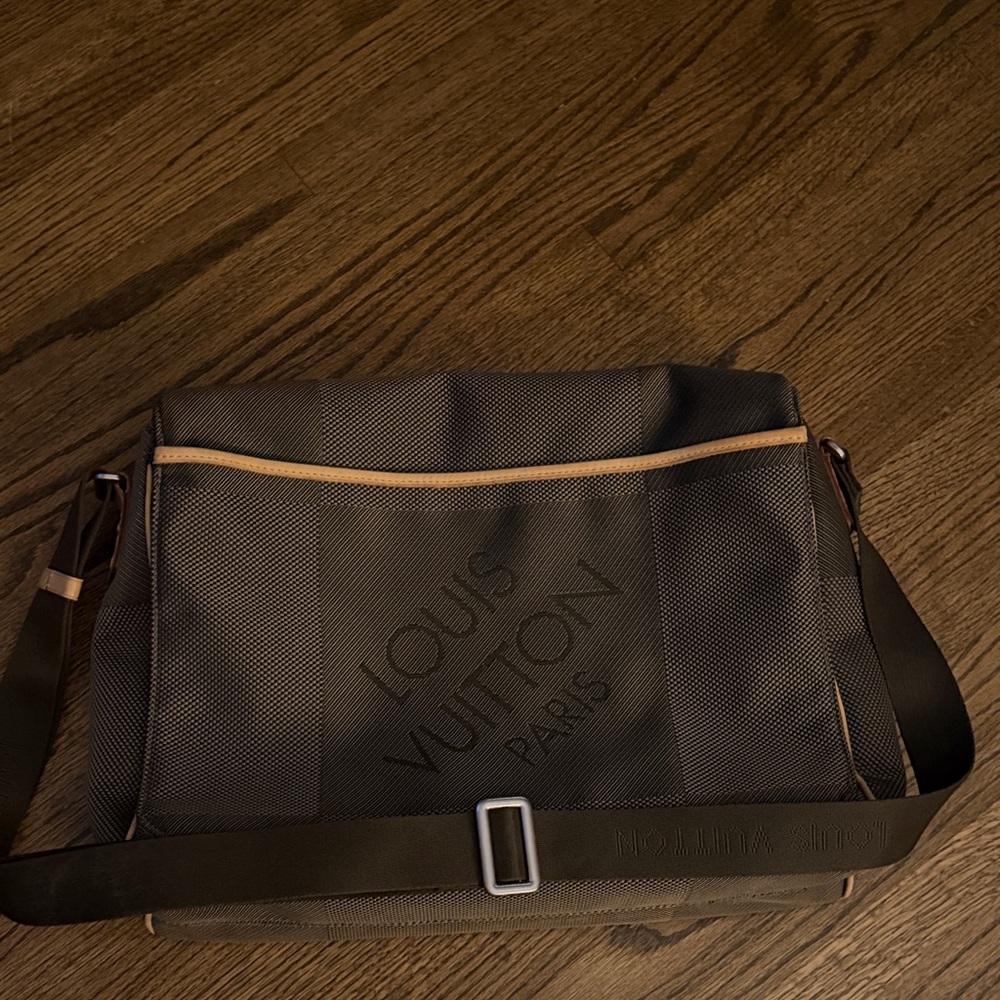 Louis Vuitton Brown and Tan Messenger Bag with Adjustable Strap
